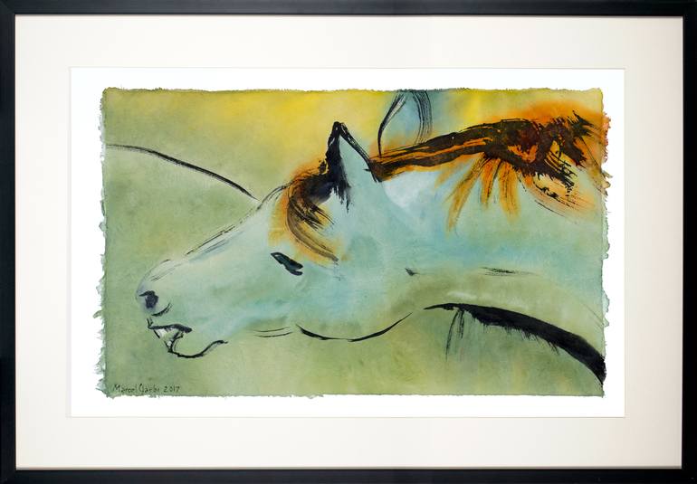Original Expressionism Animal Painting by Marcel Garbi