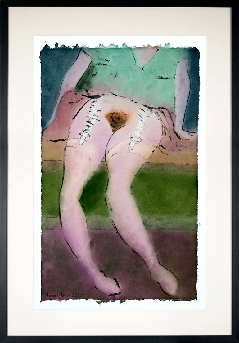 Original Erotic Drawing by Marcel Garbi