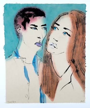 Original Expressionism Love Paintings by Marcel Garbi