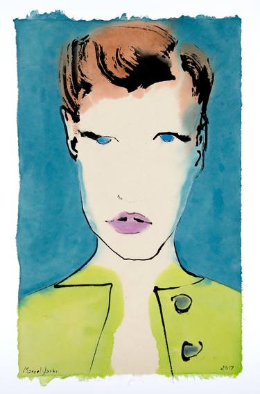 Original Expressionism Fashion Drawings by Marcel Garbi