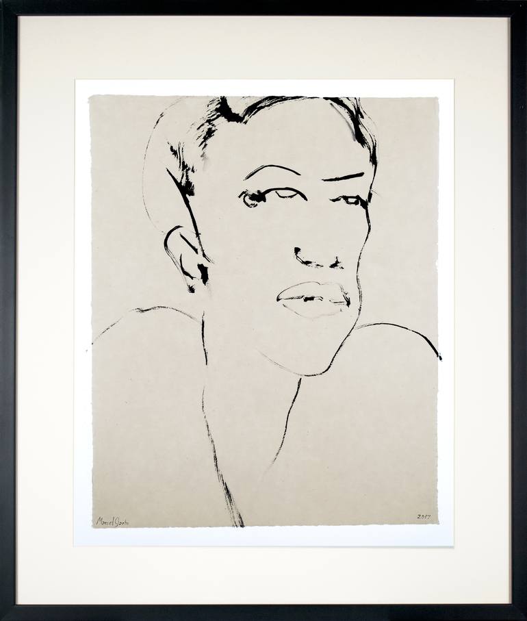 Original Expressionism Portrait Drawing by Marcel Garbi