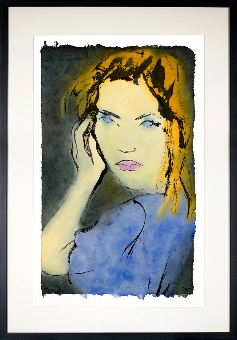 Original Portrait Painting by Marcel Garbi