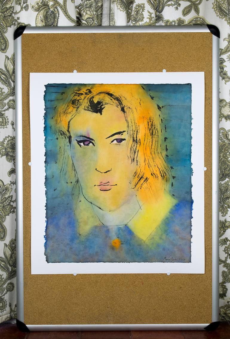 Original Portrait Painting by Marcel Garbi