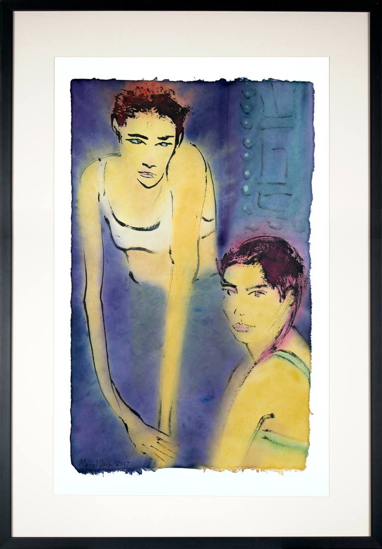 Original Minimalism Women Painting by Marcel Garbi