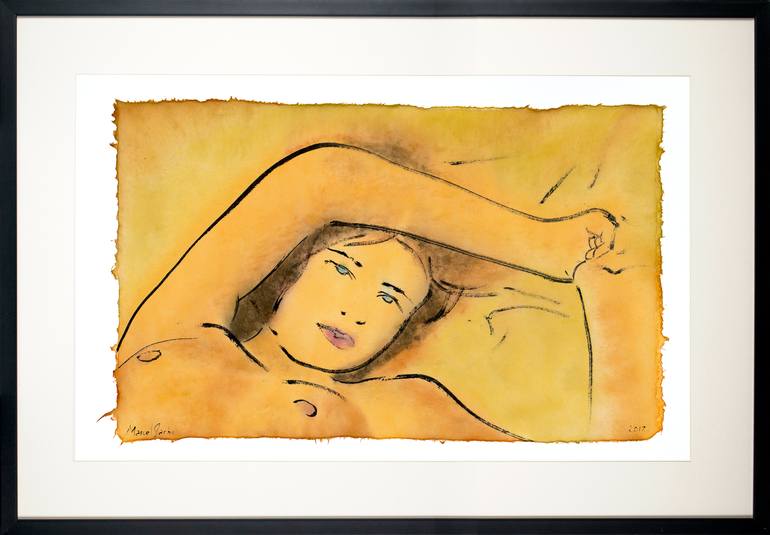 Original Expressionism Nude Painting by Marcel Garbi