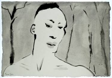 Original Expressionism Men Drawings by Marcel Garbi