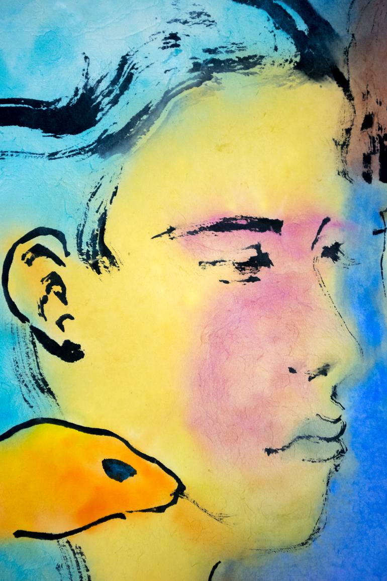 Original Expressionism Animal Painting by Marcel Garbi