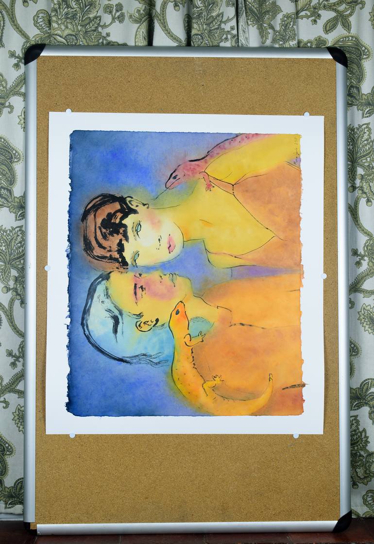 Original Expressionism Animal Painting by Marcel Garbi