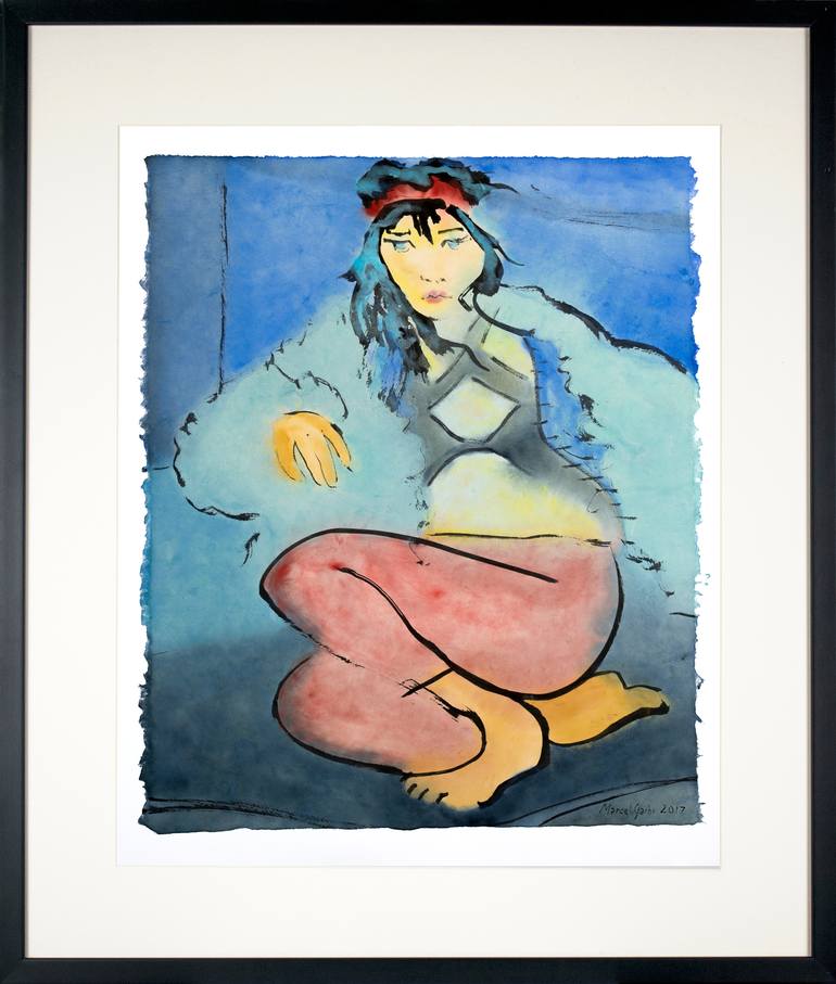 Original Women Painting by Marcel Garbi