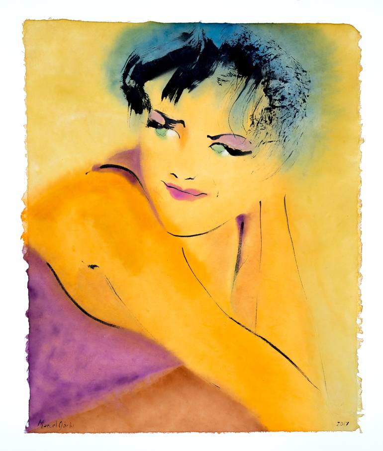 Original Expressionism Women Paintings by Marcel Garbi