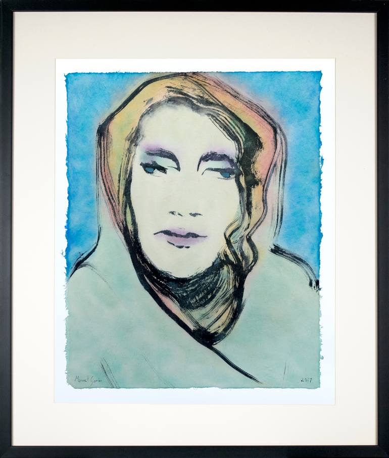 Original Expressionism Portrait Painting by Marcel Garbi