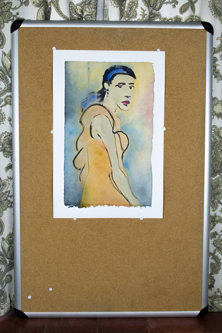 Original Expressionism Women Painting by Marcel Garbi