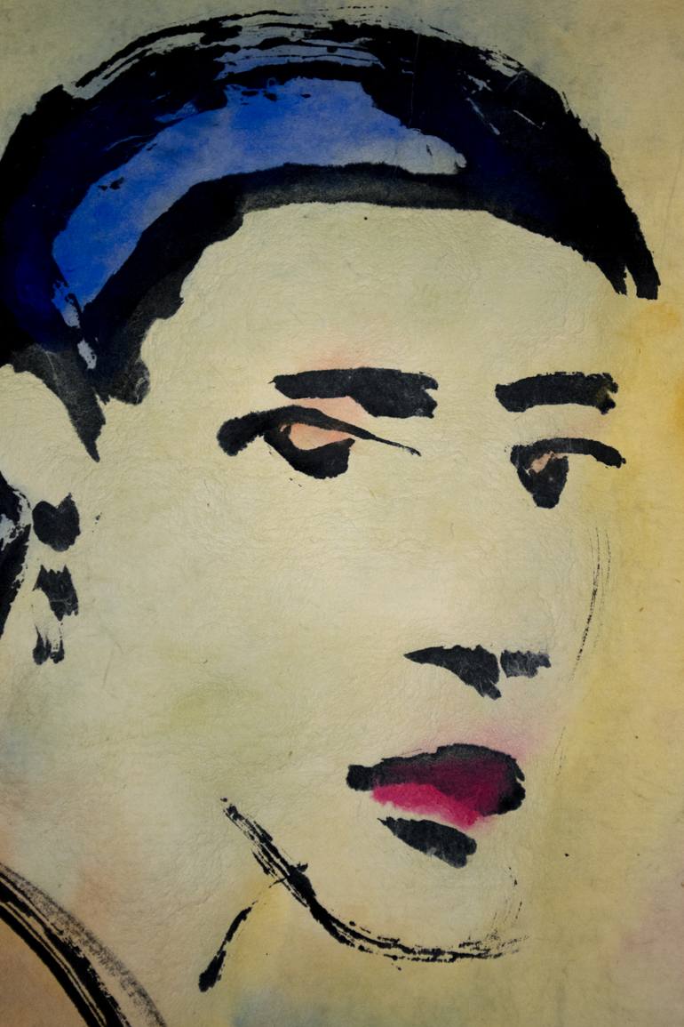 Original Expressionism Women Painting by Marcel Garbi