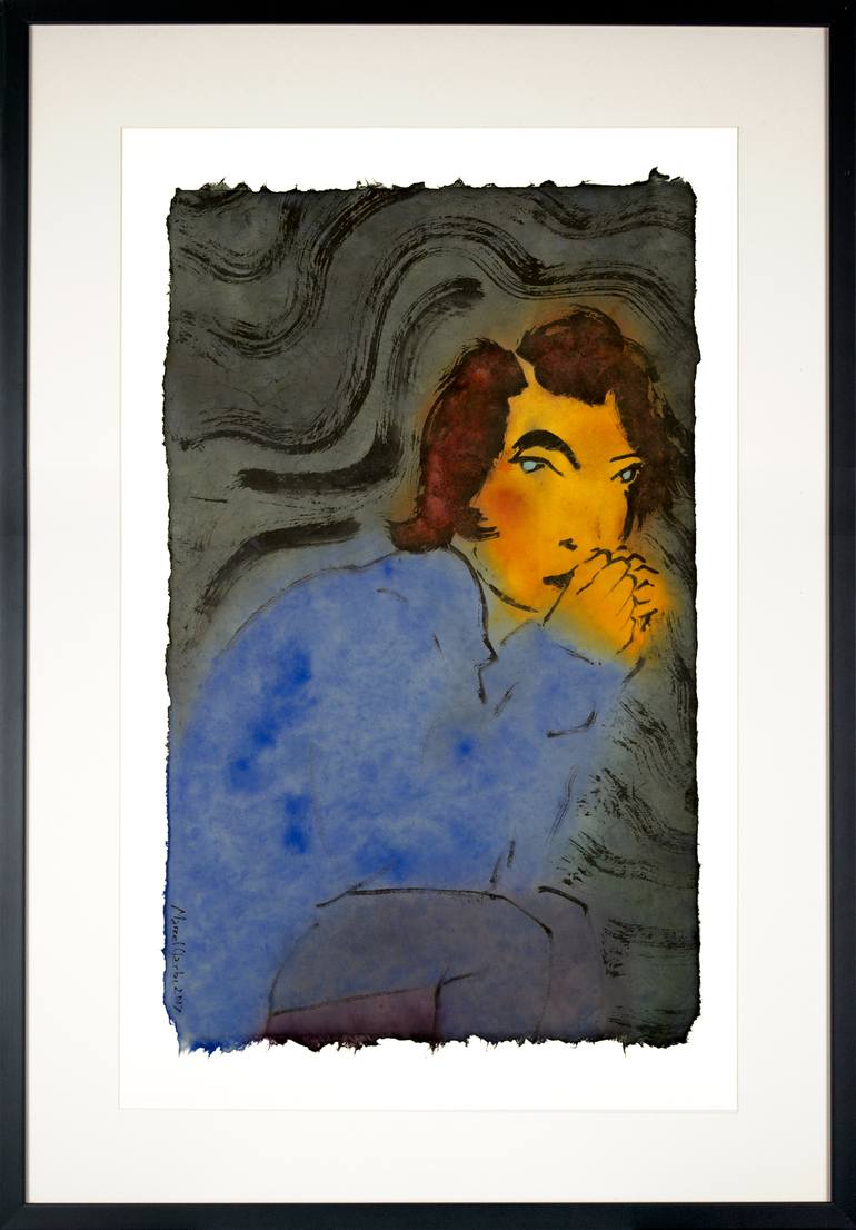 Original Expressionism Men Painting by Marcel Garbi