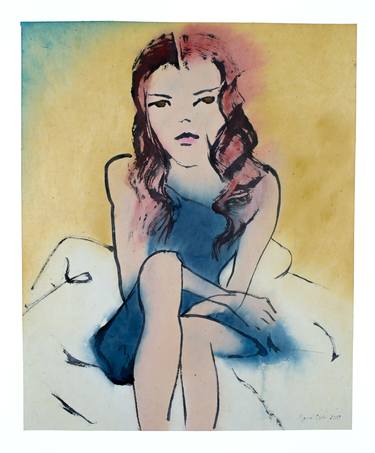 Original Expressionism Portrait Paintings by Marcel Garbi