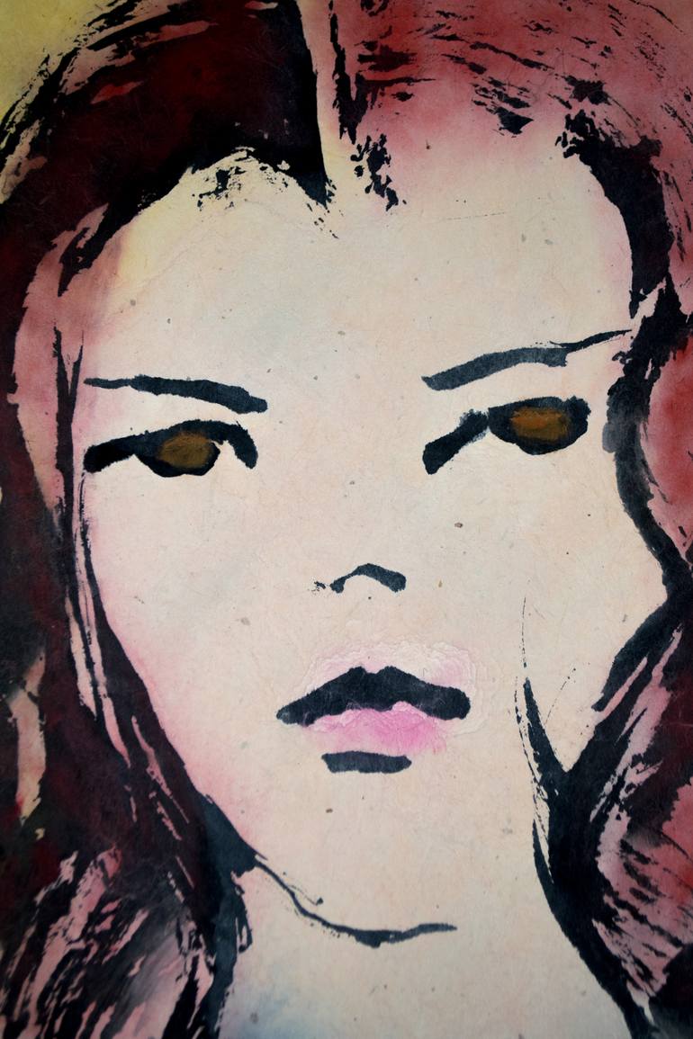Original Expressionism People Painting by Marcel Garbi