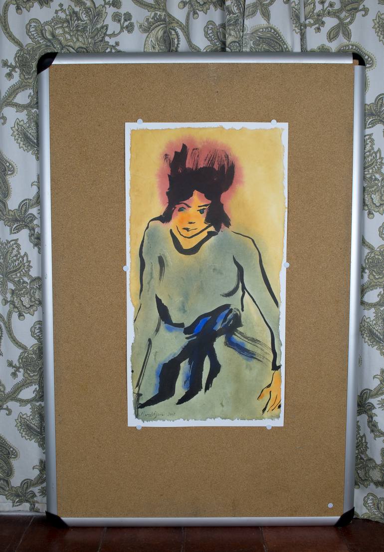 Original Expressionism Love Painting by Marcel Garbi