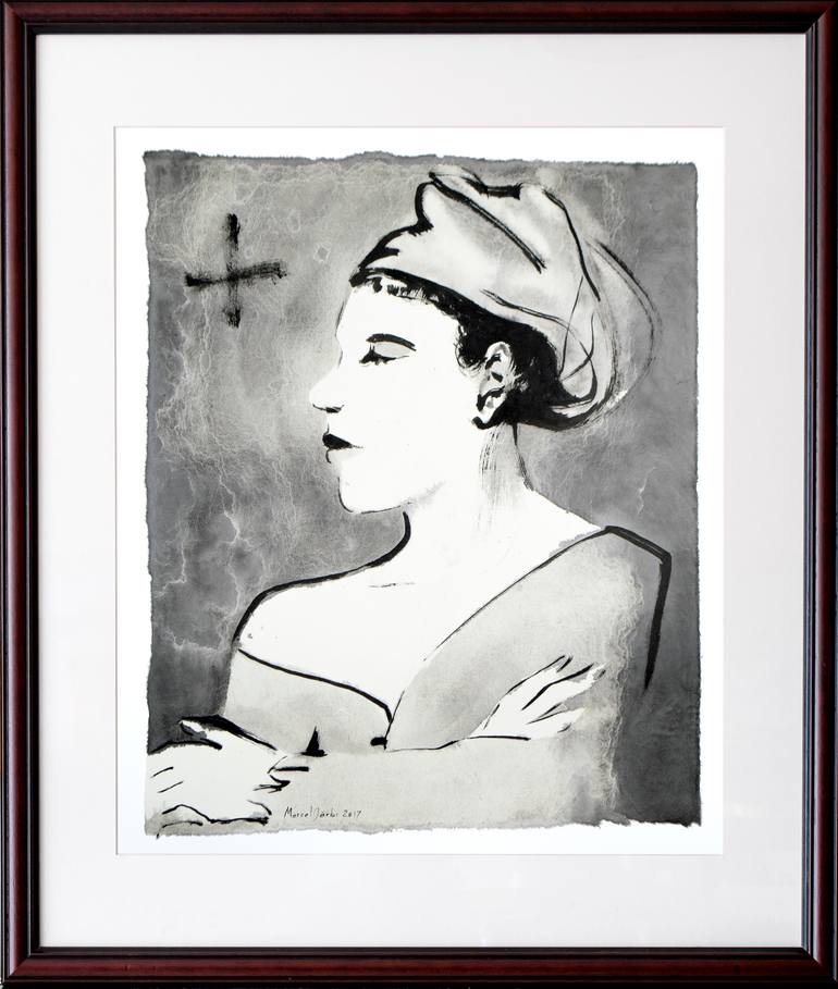 Original Portrait Drawing by Marcel Garbi