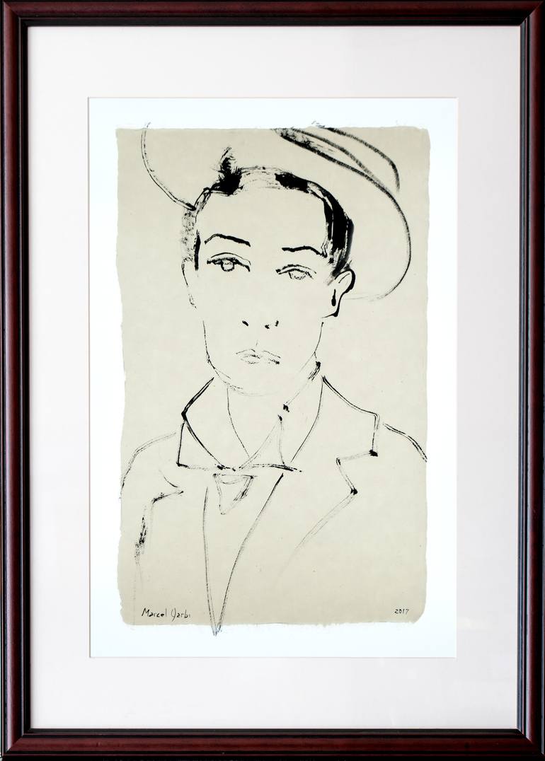 Original Portrait Drawing by Marcel Garbi