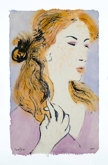 Original Expressionism Portrait Paintings by Marcel Garbi