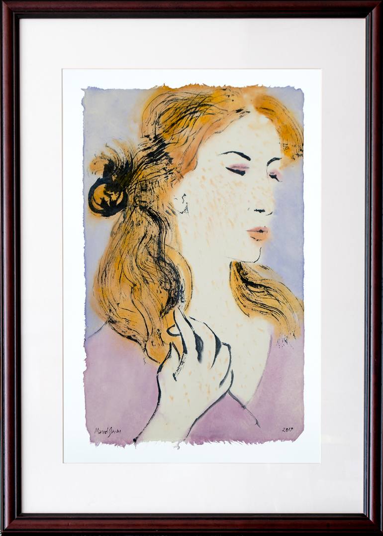 Original Portrait Painting by Marcel Garbi