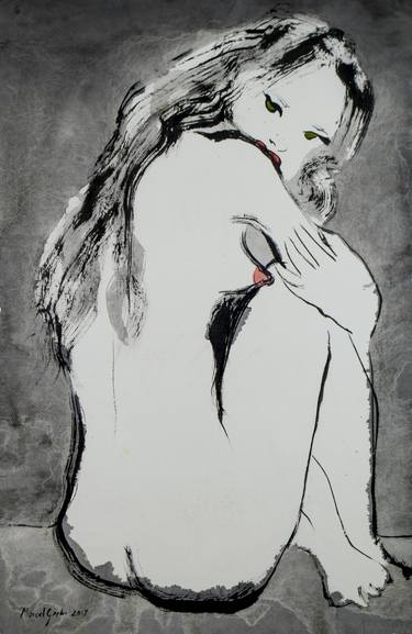 Original Nude Drawings by Marcel Garbi