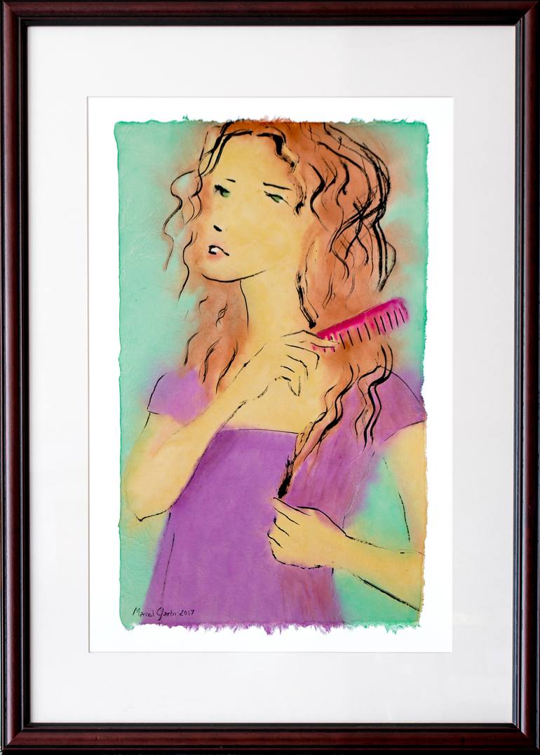 Original Portrait Painting by Marcel Garbi