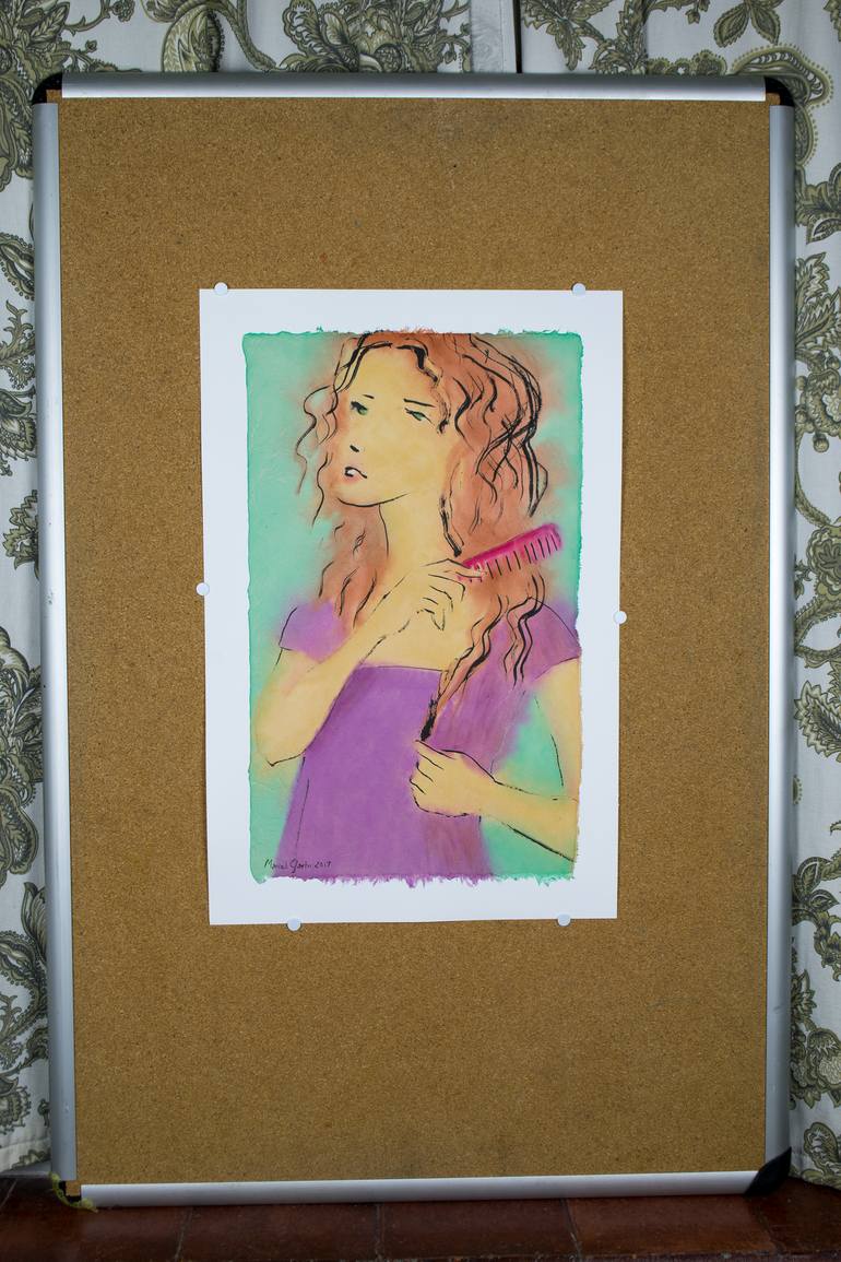 Original Expressionism People Painting by Marcel Garbi
