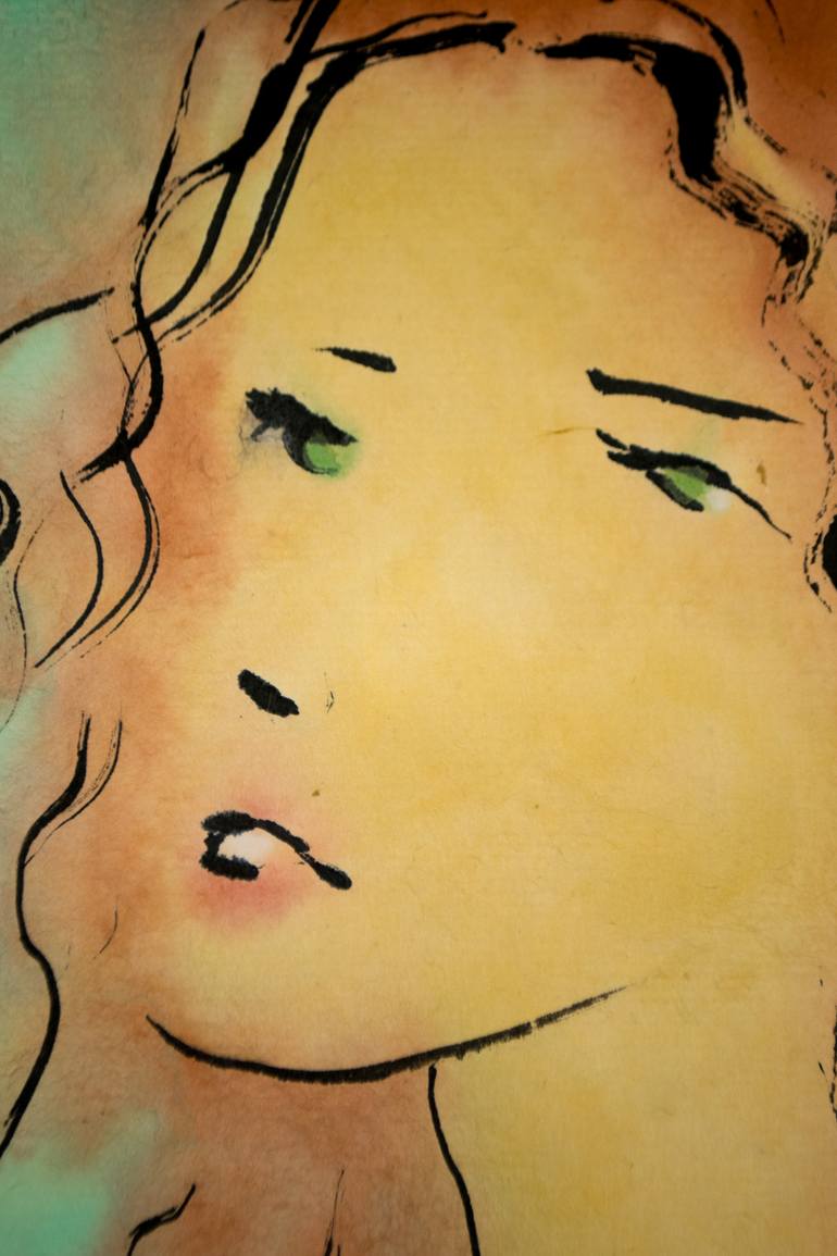 Original Expressionism People Painting by Marcel Garbi
