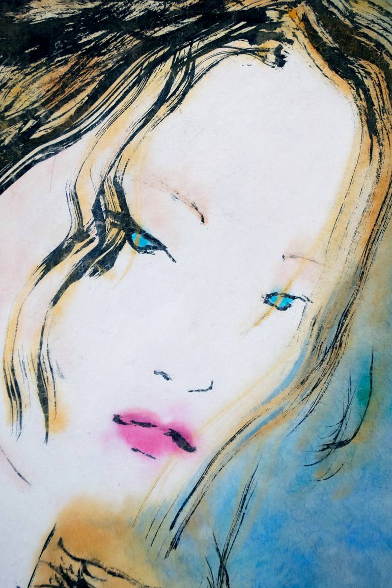 Original Expressionism People Painting by Marcel Garbi