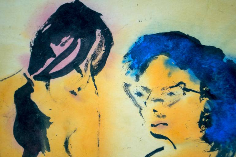 Original Expressionism Nude Painting by Marcel Garbi