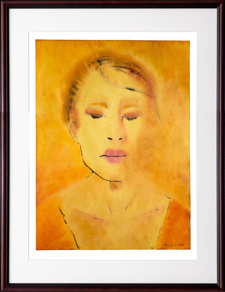 Original Expressionism Portrait Painting by Marcel Garbi