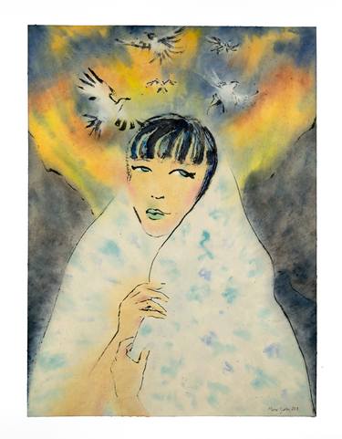 Original Expressionism Religion Paintings by Marcel Garbi