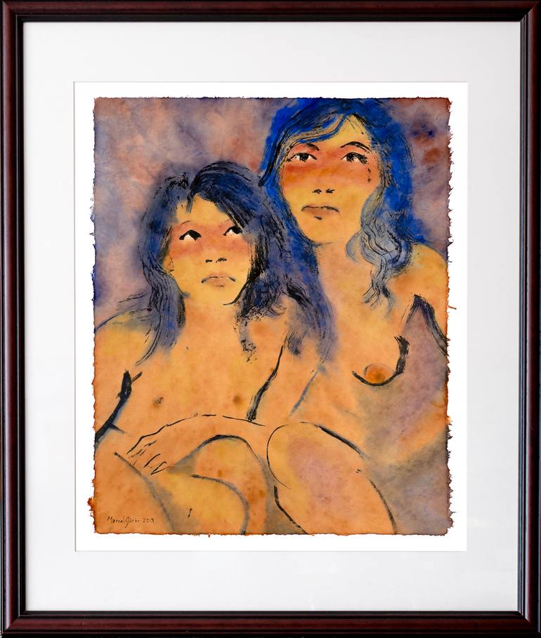 Original People Painting by Marcel Garbi