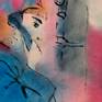 Ink and Watercolours on Kitakata washi -Japanese traditional hand-made paper (43cm x 26cm approx.) mounted onto cartridge paper (50cm x 33cm approx.) with dry mounting tissue.
