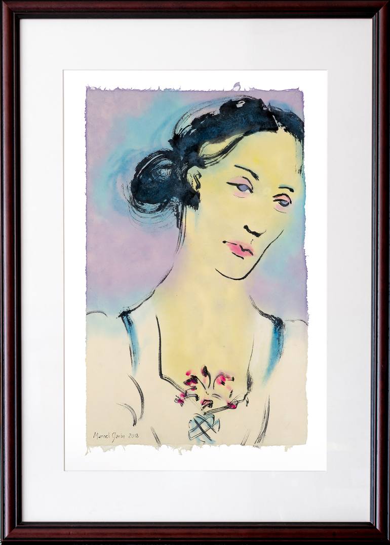 Original Portrait Painting by Marcel Garbi