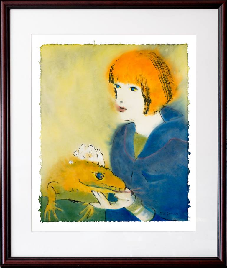 Original Expressionism Animal Painting by Marcel Garbi