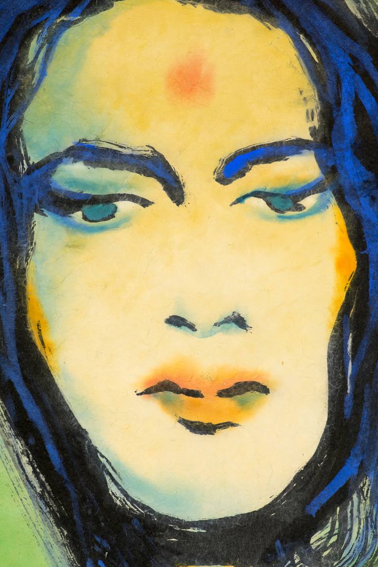 Original Expressionism Religion Painting by Marcel Garbi