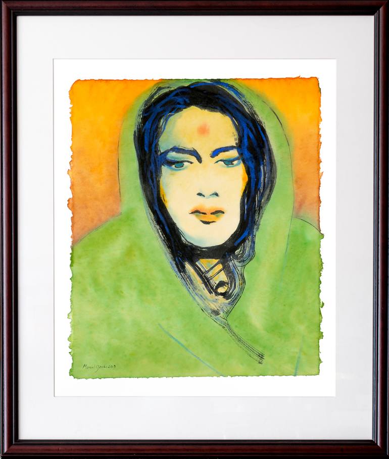 Original Expressionism Religion Painting by Marcel Garbi