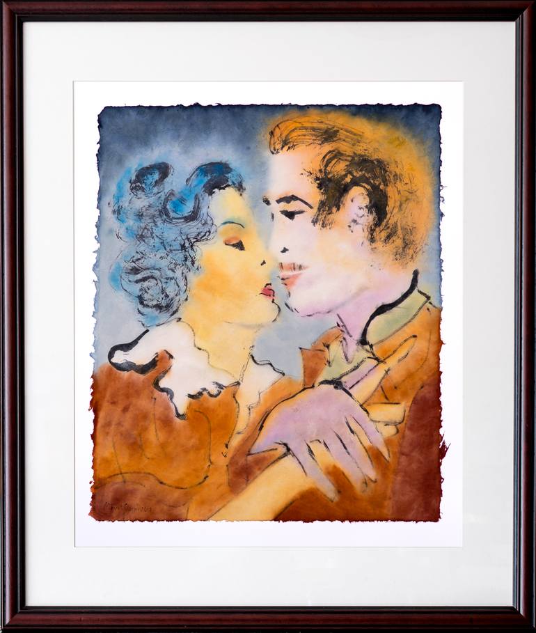 Original Expressionism Love Painting by Marcel Garbi