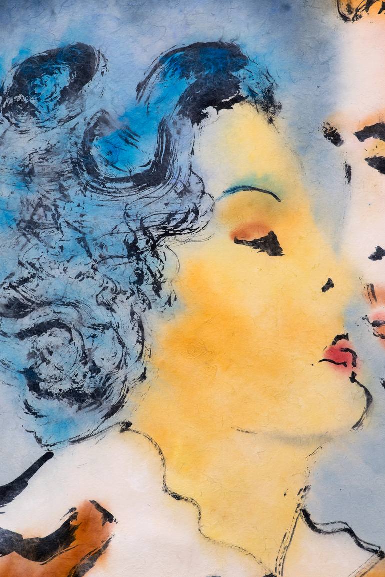 Original Expressionism Love Painting by Marcel Garbi