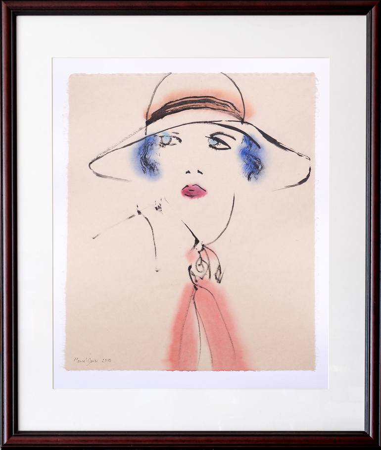 Original Expressionism Fashion Drawing by Marcel Garbi