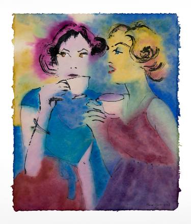 Original Expressionism Women Paintings by Marcel Garbi