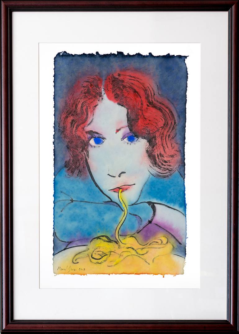 Original Expressionism Food Painting by Marcel Garbi