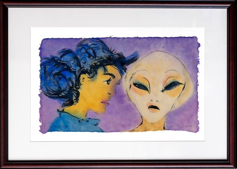Original Outer Space Painting by Marcel Garbi