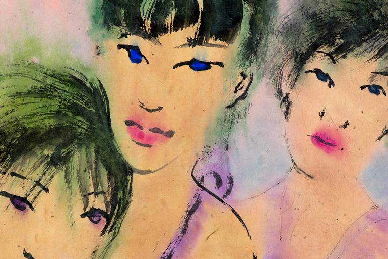 Original Expressionism Family Painting by Marcel Garbi