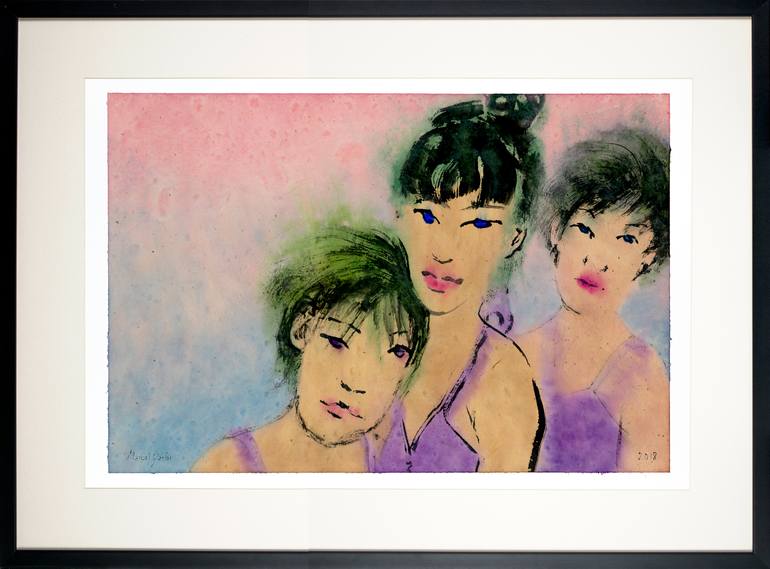 Original Expressionism Family Painting by Marcel Garbi