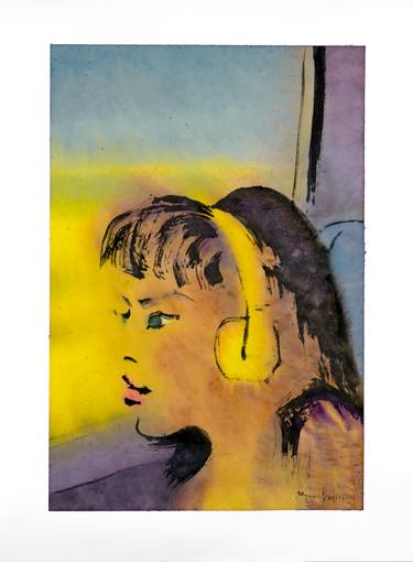 Original Expressionism Train Paintings by Marcel Garbi
