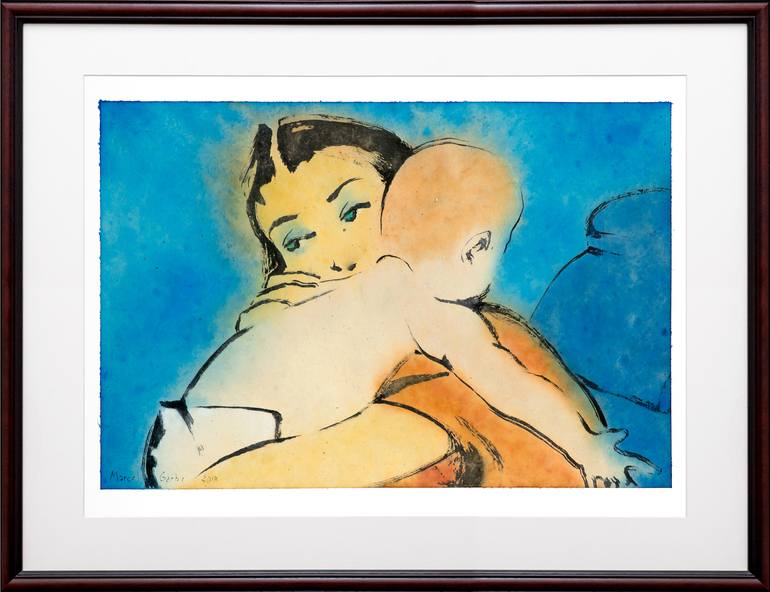 Original Expressionism Family Painting by Marcel Garbi