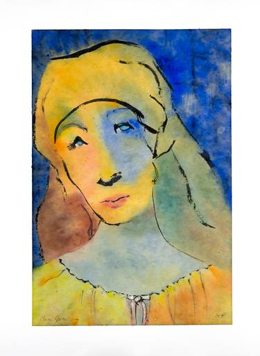 Original Expressionism Portrait Paintings by Marcel Garbi